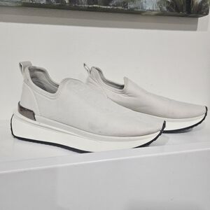 DKNY White Slip-On Athletic Shoes